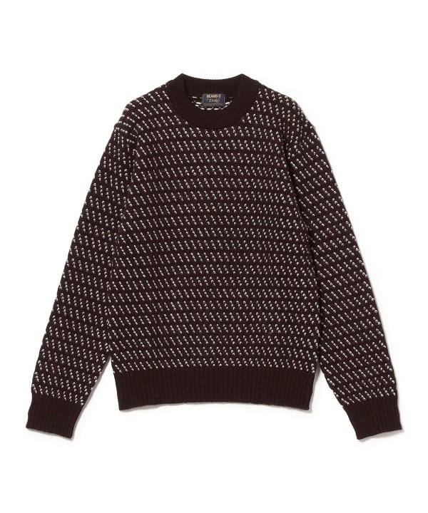 【別注】Drake’s × BEAMS F / ウール バーズアイ ノルディック ニット
