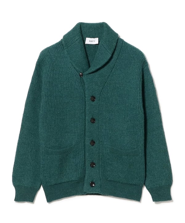 【別注】BAFY /  ミックスヤーン ショールカラー カーディガン