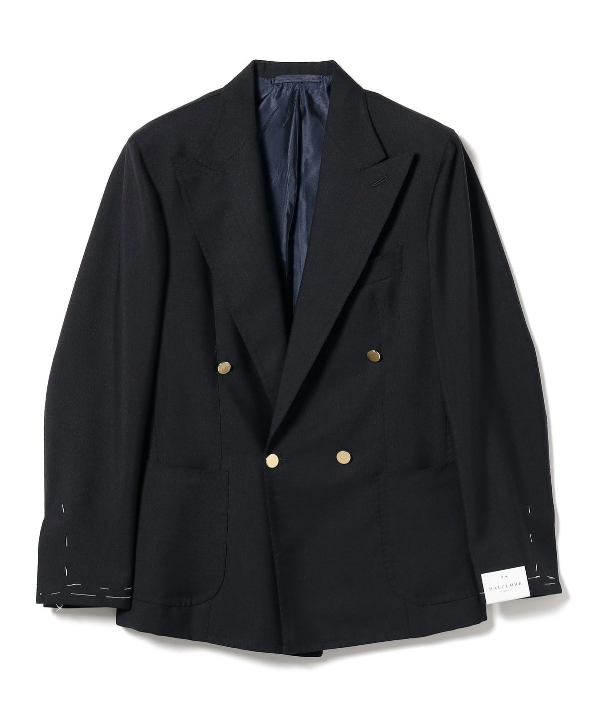 BEAMS F DALCUORE / Wool mohair fresco double-breasted blazer