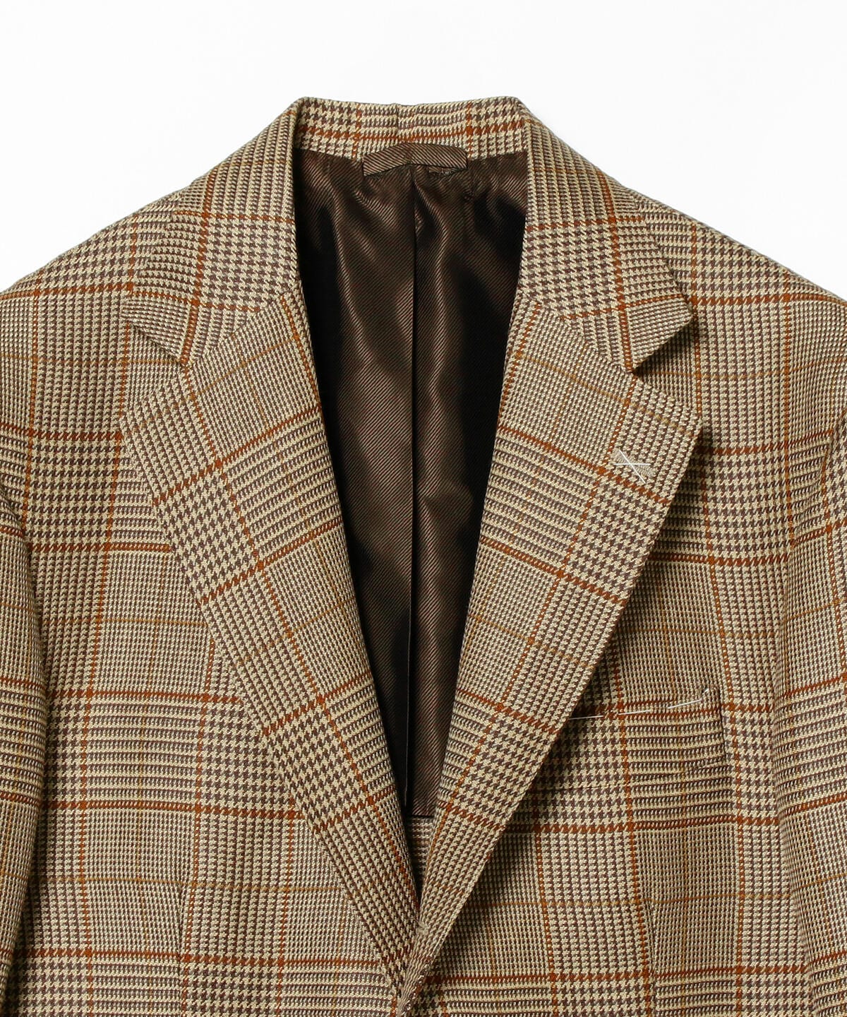 L04145 新品 De Petrillo ダブル スーツ：52 グレンチェックサイズ