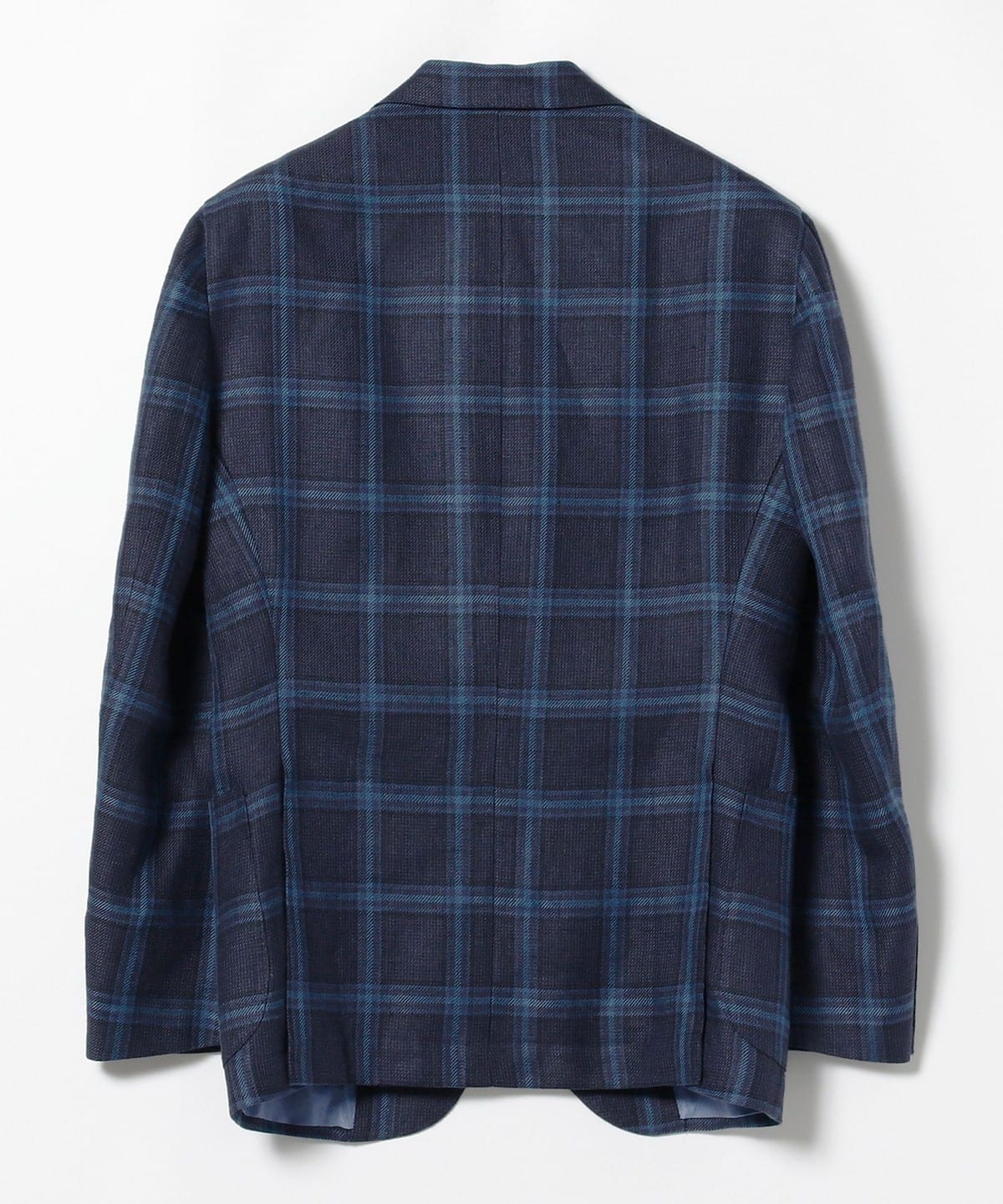 BEAMS F [Outlet] DE PETRILLO / POSILLIPO Linen Blue Check Jacket 