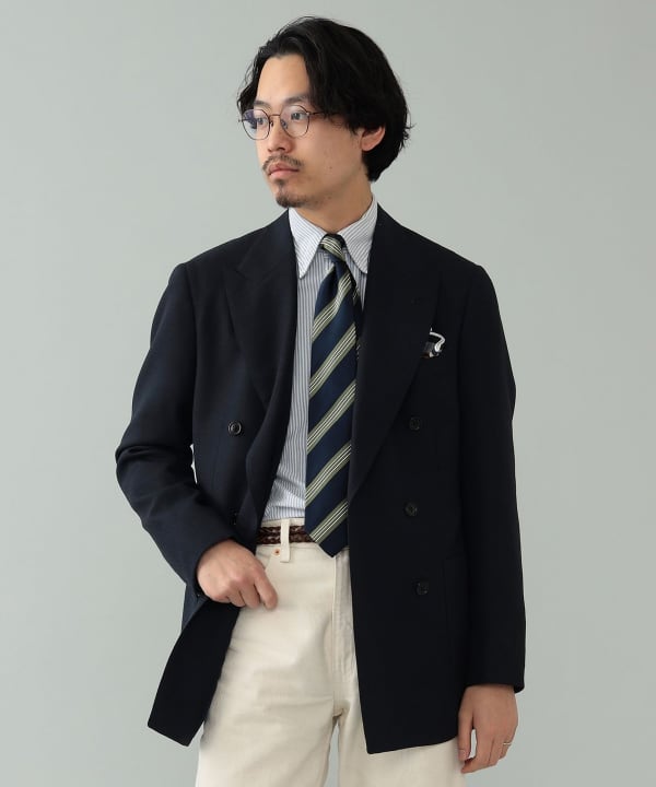 BEAMS F（ビームスF）BEAMS F / DORMEUIL ウールモヘヤ ダブルブレスト