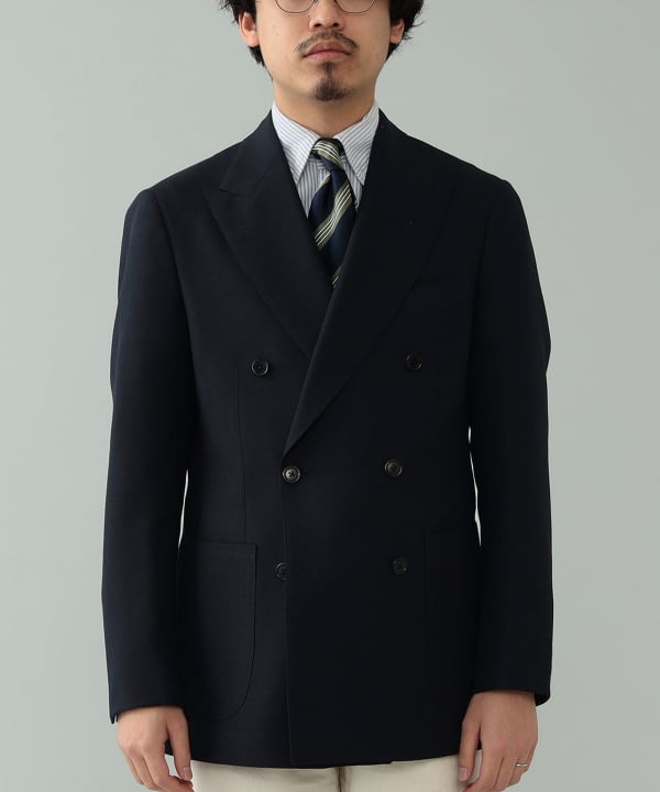 BEAMS F（ビームスF）【アウトレット】BEAMS F / DORMEUIL ウールモヘヤ ダブルブレスト ジャケット（ジャケット  テーラードジャケット）通販｜BEAMS