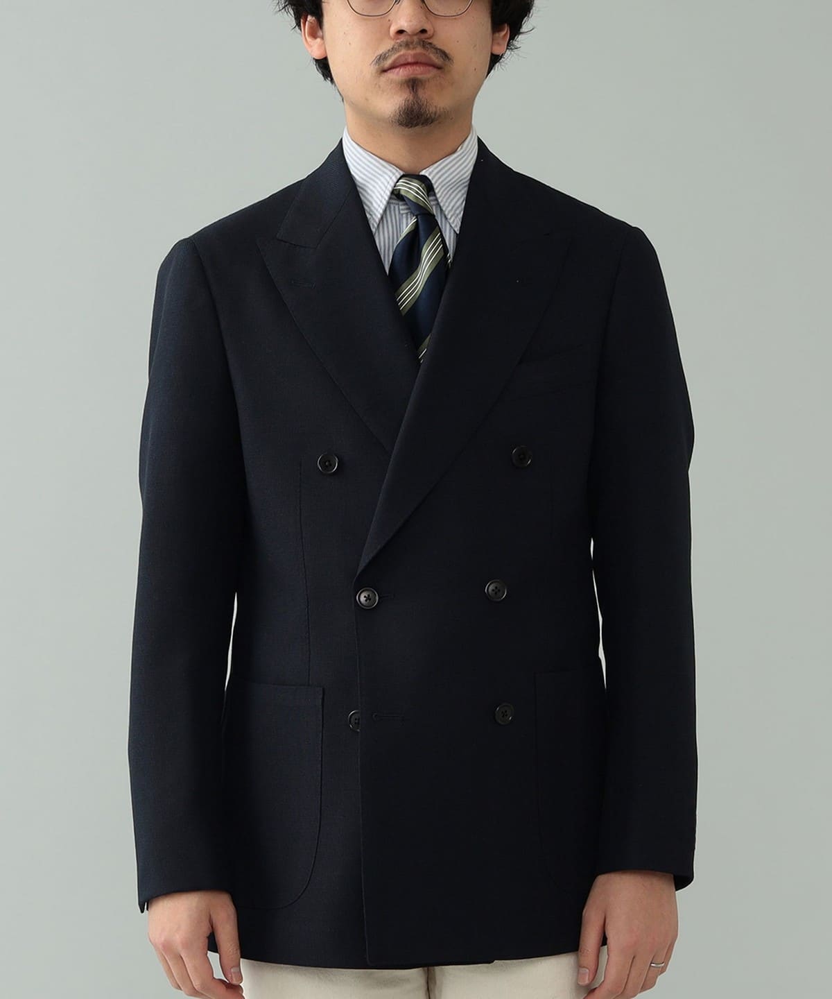 BEAMS F [Outlet] BEAMS F / DORMEUIL wool mohair double-breasted ...