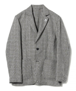 LARDINI / AMAJ ミックスファブリック グレンチェック シャツジャケット