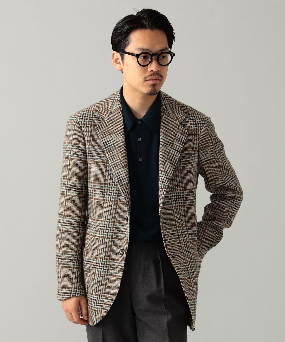 BEAMS F BEAMS BEAMS F / MALLALIEUS Glen check + pane jacket (tailored jacket)  mail order | BEAMS