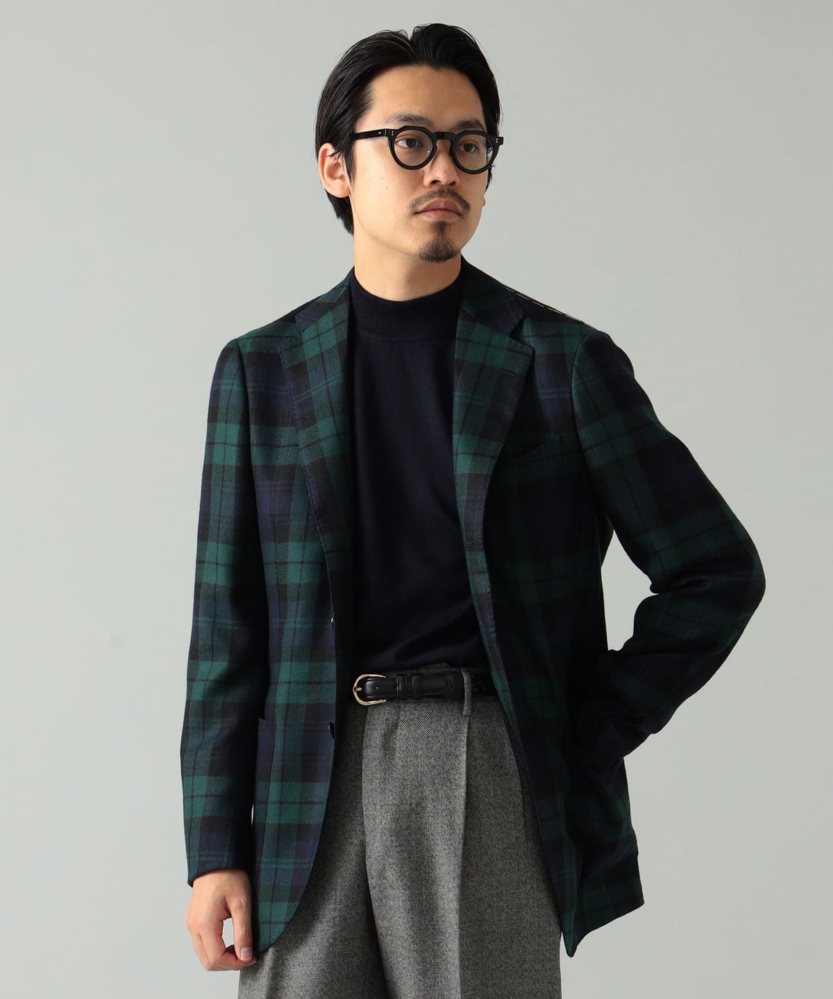 BEAMS F / EASY CAMPORE ブラックウォッチ ジャケット