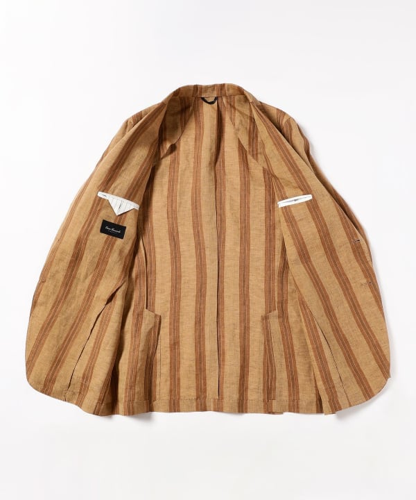 BEAMS F（ビームスF）ERRICO FORMICOLA / VINCENZO リネン ストライプ