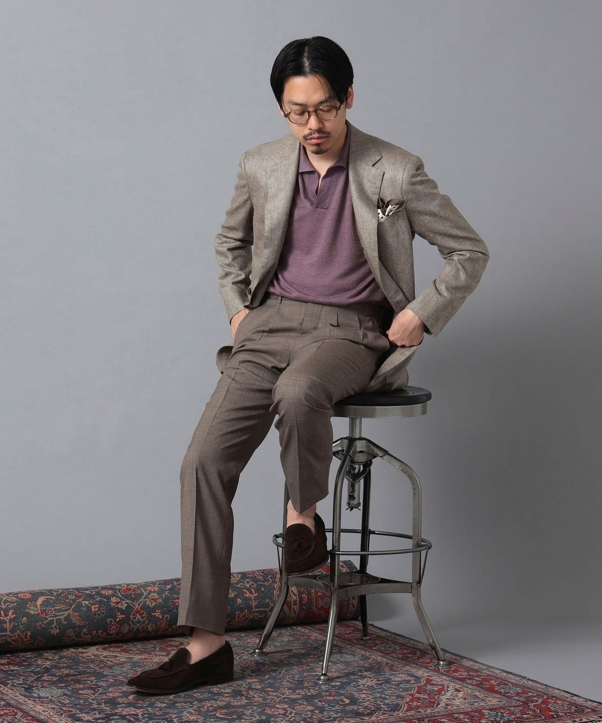 BEAMS F(ビームスF)DI PRAY シルクウール ヘリンボーン BEAMS F(ビームスF)DI PRAY シルクウール ヘリンボーン