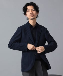【店鋪限定販售】BEAMS F / NEW EASY LEOMASTER 男裝 3釦直條紋西裝夾克