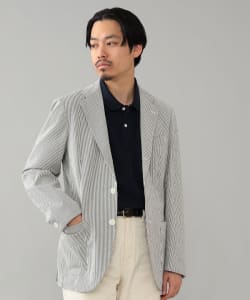【店鋪限定販售】BEAMS F / NEW EASY SUBALPINO 男裝 休閒三釦直條紋西裝外套