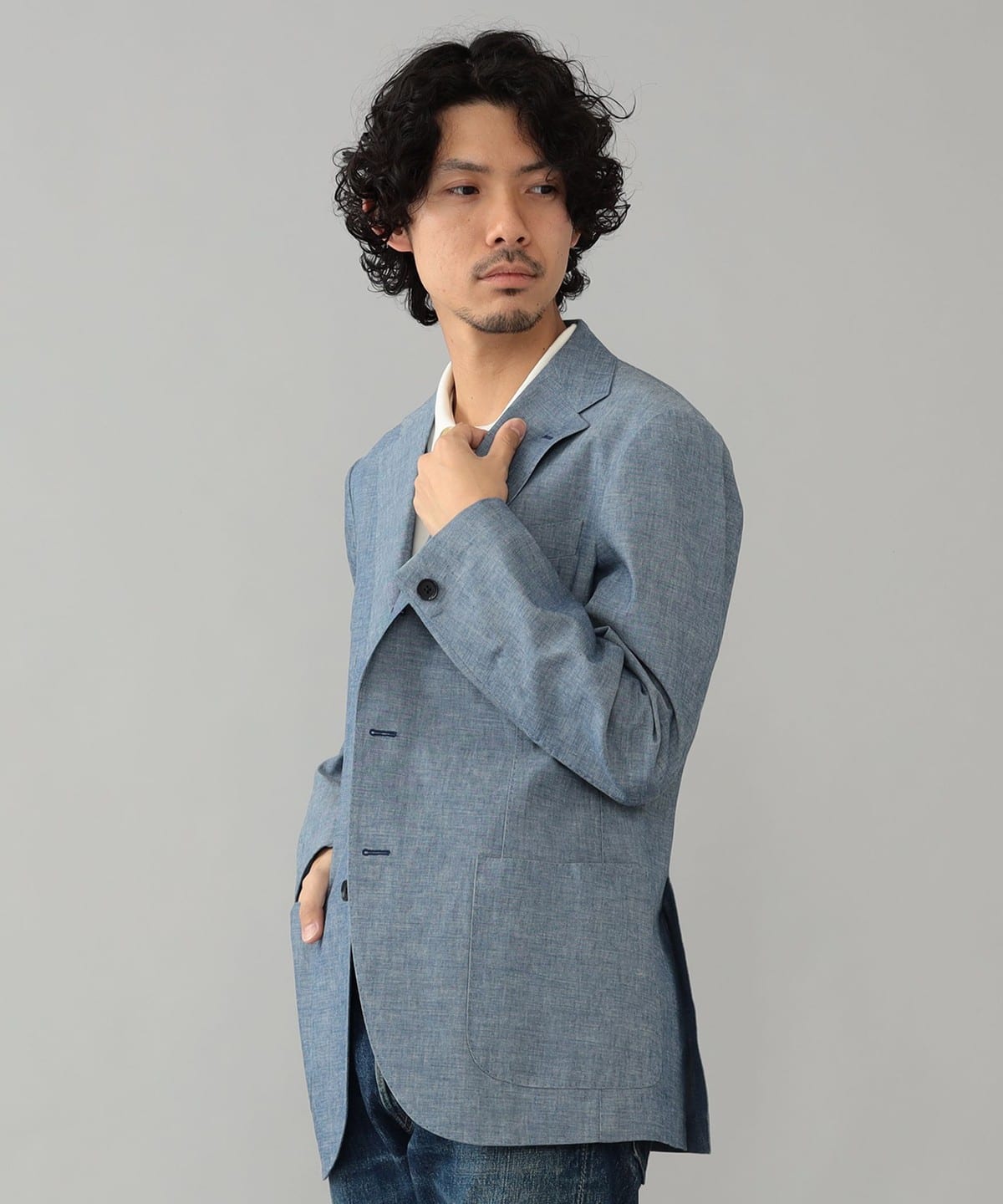 BEAMS F（ビームスF）BEAMS F / NEW EASY シャンブレー ジャケット 