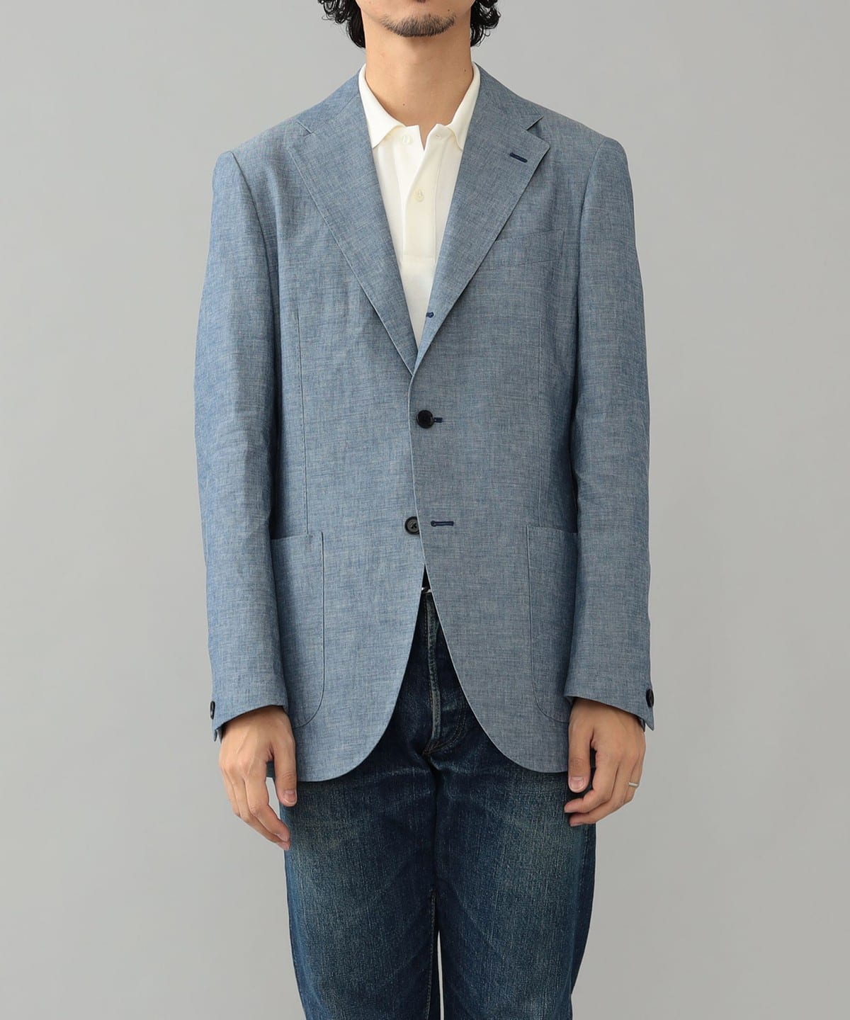 BEAMS F（ビームスF）NEW EASY シャンブレー ジャケット