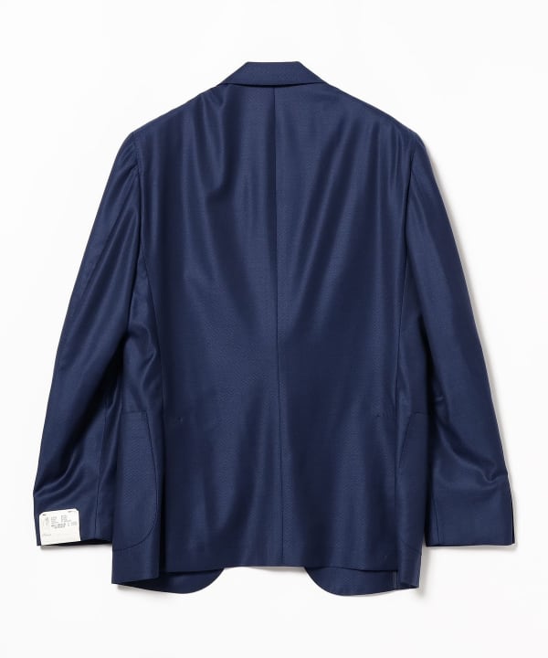 Beams Belvest ネイビー テーラードジャケット BEAMS F（ビームスF）【別注】Belvest / JACKET IN THE BOX ホップ