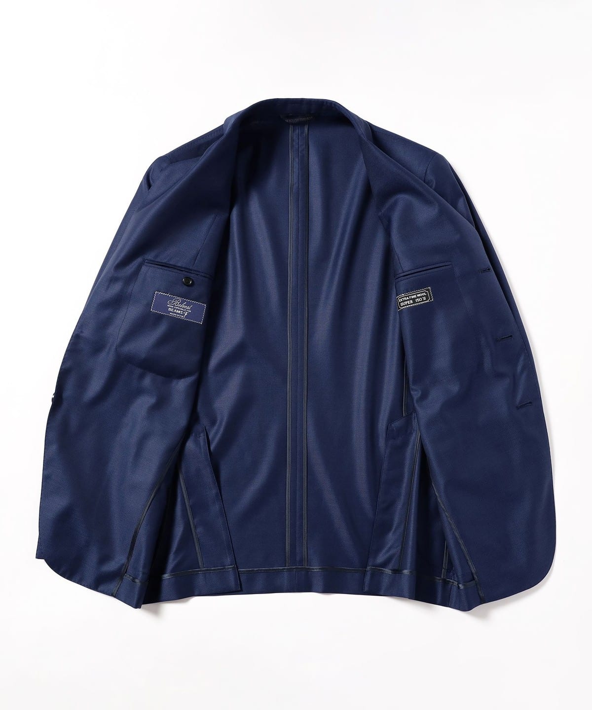 Beams Belvest ネイビー テーラードジャケット BEAMS F（ビームスF）【別注】Belvest / JACKET IN THE BOX ホップ