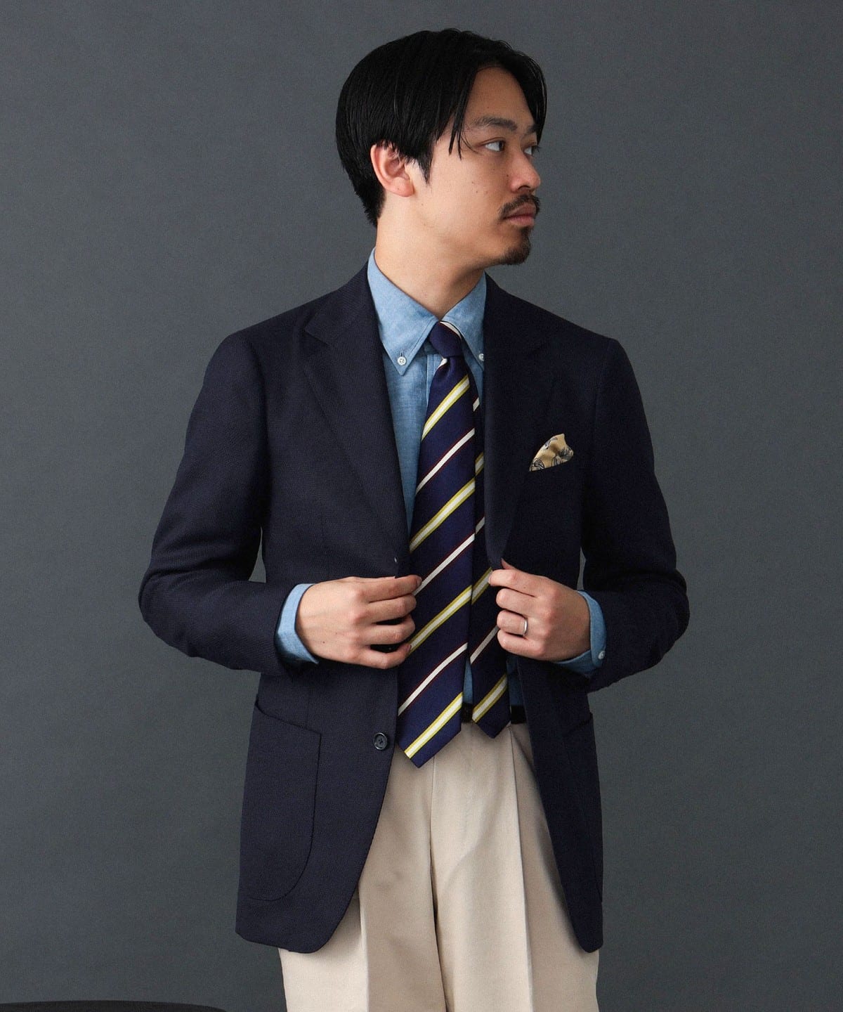 【美品】春夏　ビームスF オリジナル　ホップサックジャケット　ブラウン 美品】春夏 ビームスF オリジナル ホップサックジャケット
