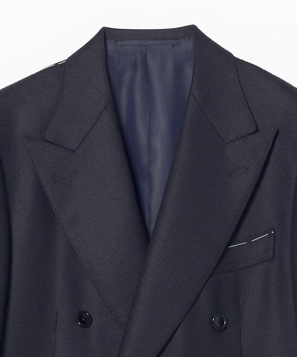 BEAMS F（ビームスF）MARZOTTO ウール ホップサック ダブルブレスト