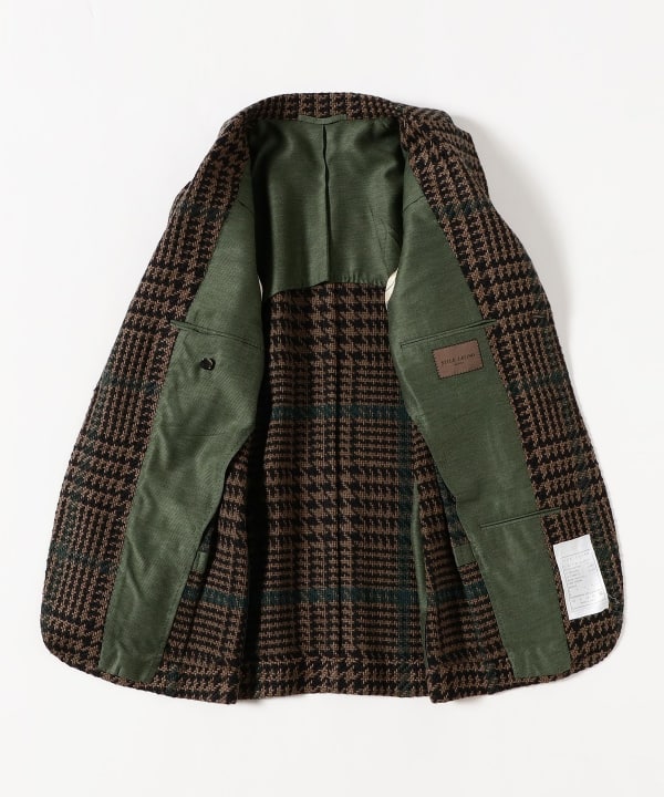 Stile Latino / FAUSTO ミックスファブリック ワイドグレンプレイド ジャケット