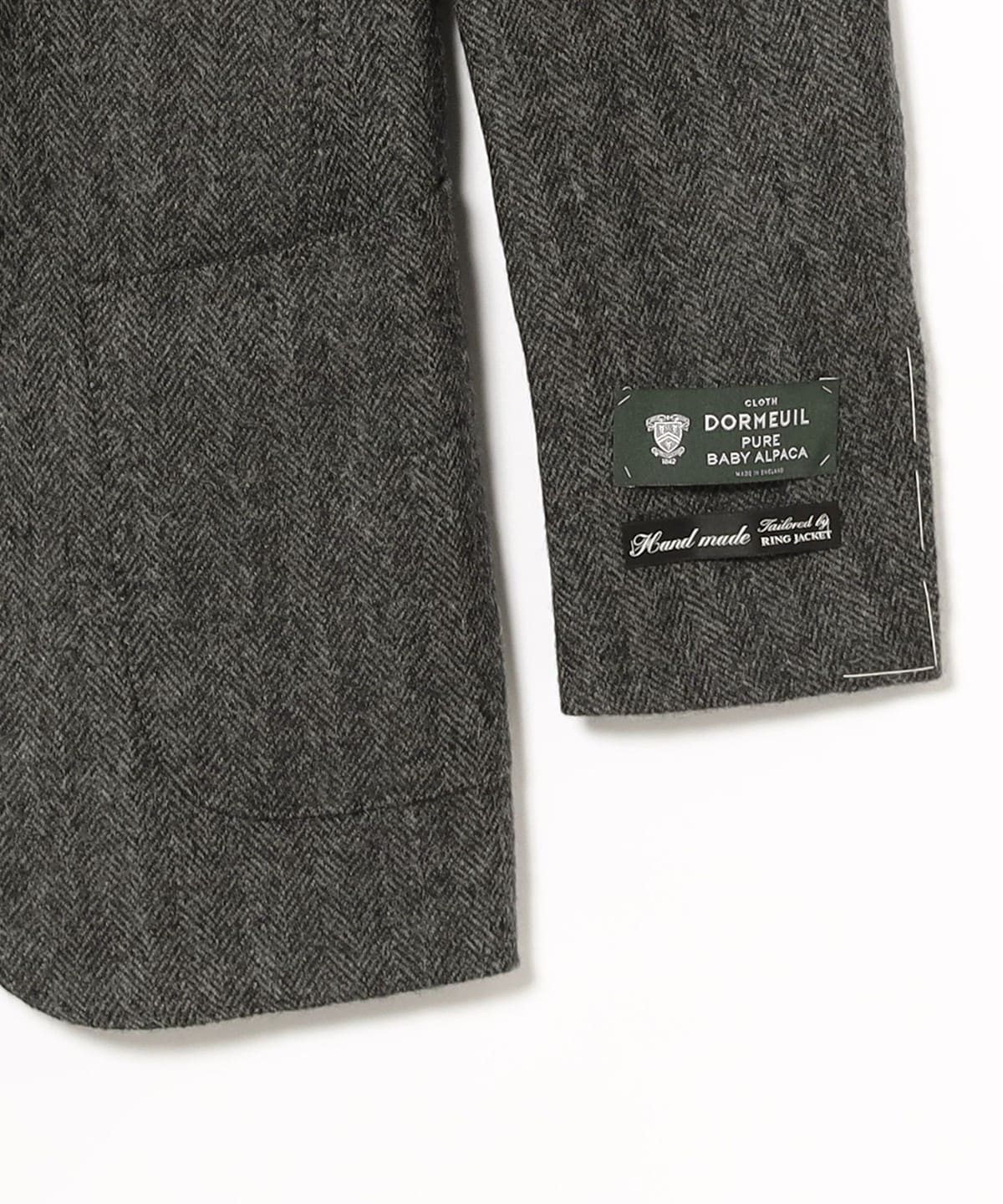 HANDMADE DORMEUIL アルパカ ヘリンボーン ジャケット BEAMS F（ビームスF）HANDMADE DORMEUIL アルパカ ヘリンボーン