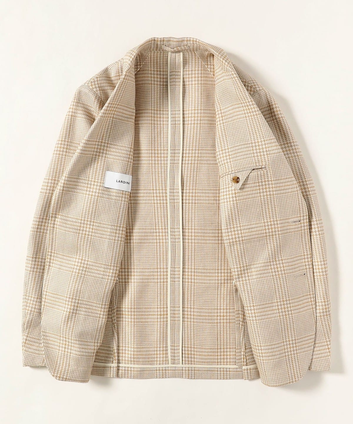 BEAMS F（ビームスF）LARDINI / ROMA コットンリネン グレンチェック