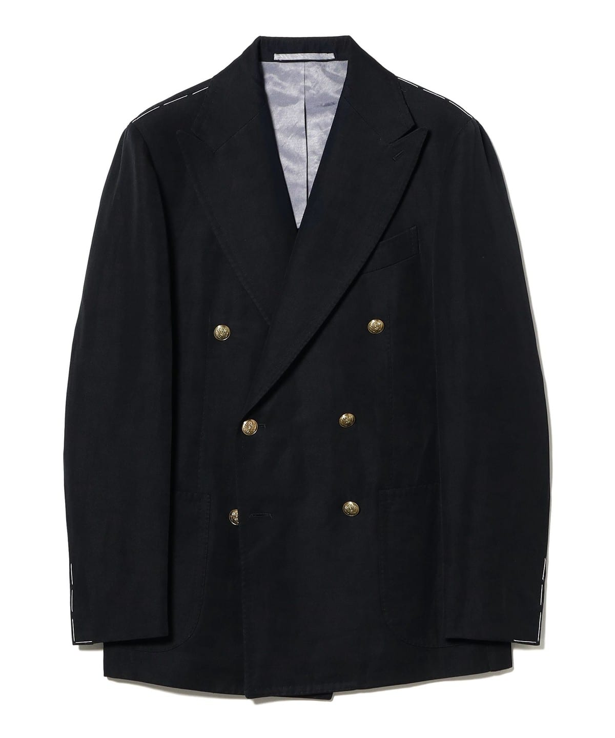 【EXCLUSIVE】Stile Latino スティレ ラティーノ × VITALE BARBERIS CANONICO / ウールリネン ダブルブレスト ブレザー ジャケット MEN NAVY/B32/C 50 【EXCLUSIVE】Stile Latino スティレ ラティーノ × VITALE BARBERIS CANONICO / ウールリネン ダブルブレスト ブレザー ジャケット MEN NAVY/B32/C 50