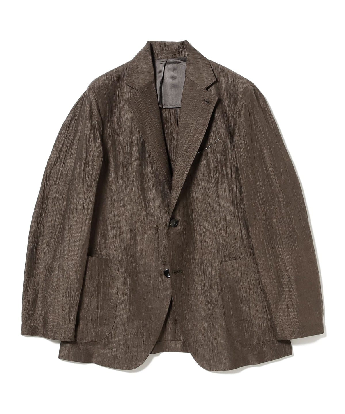 【別注】Finjack フィンジャック / ミックスファブリック クレープ ジャケット ジャケット MEN MARRONE/604 44 【別注】Finjack フィンジャック / ミックスファブリック クレープ ジャケット ジャケット MEN MARRONE/604 44