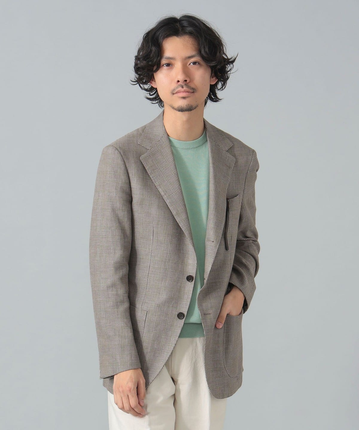 BEAMS F(ビームスF)LUIGI ZANIERI コットンリネン グレン BEAMS F(ビームスF)LUIGI ZANIERI コットンリネン グレン