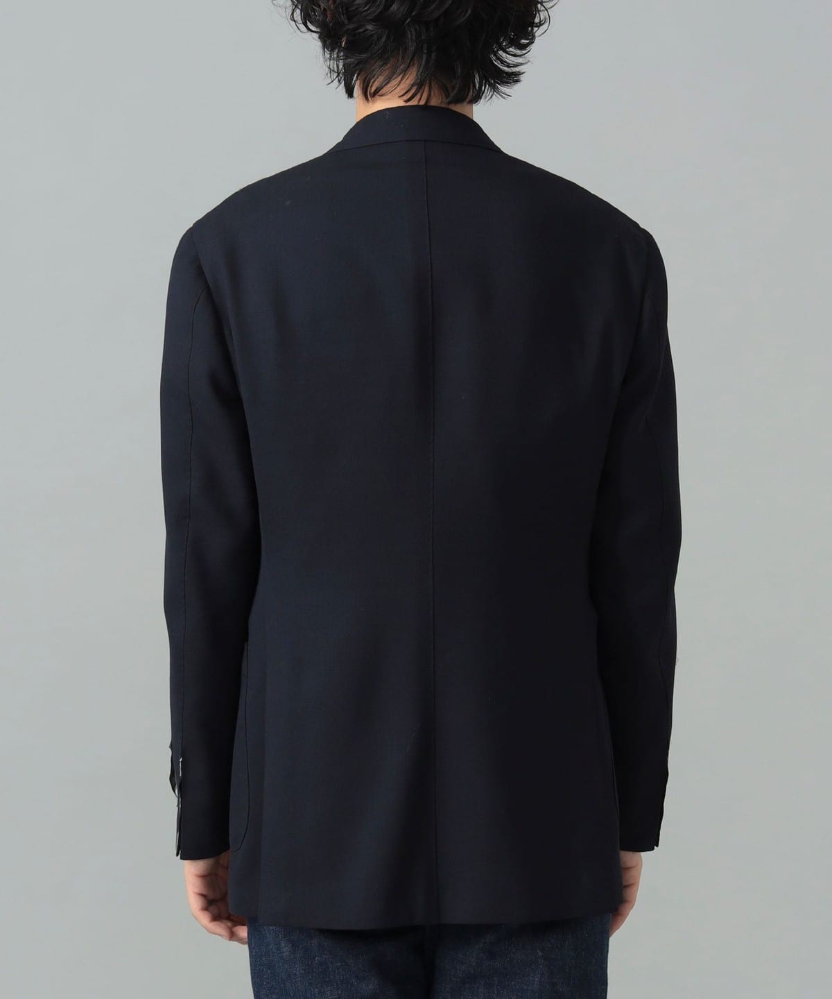 BEAMS F BEAMS FOX BROTHERS Navy Double Breasted Blazer BEAMS F BEAMS FOX BROTHERS Navy Double Breasted Blazer