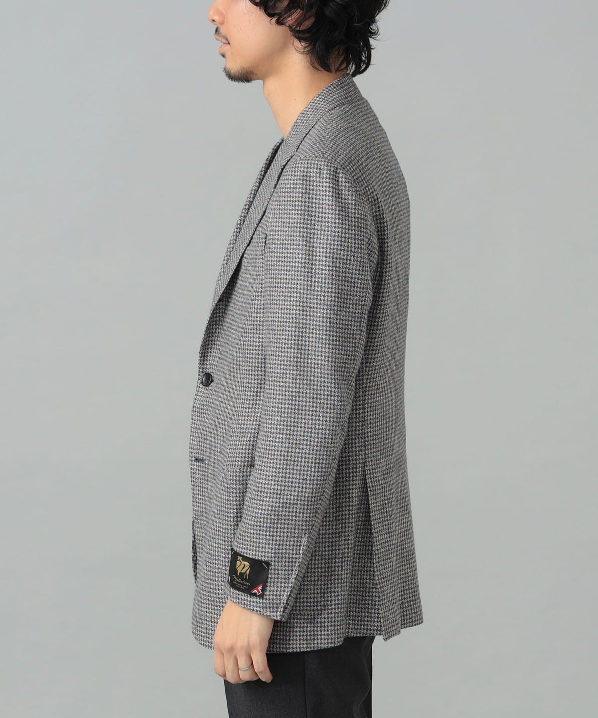 BEAMS F HANDMADE MALLALIEUS 絲綢 Gun Club 格紋BEAMS(夾克 BEAMS F HANDMADE MALLALIEUS 絲綢 Gun Club 格紋BEAMS(夾克