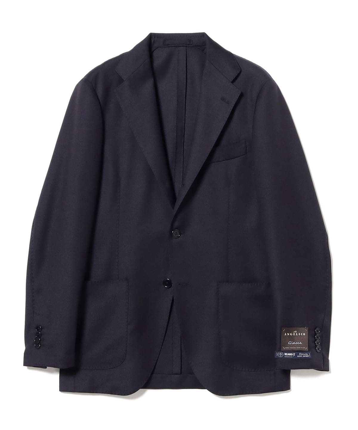 J7426 新品 ビームスF アンジェリコ生地リネンテーラードジャケット 緑48 BEAMS F（ビームスF）NEW EASY ANGELICO リネンウール ソリッド