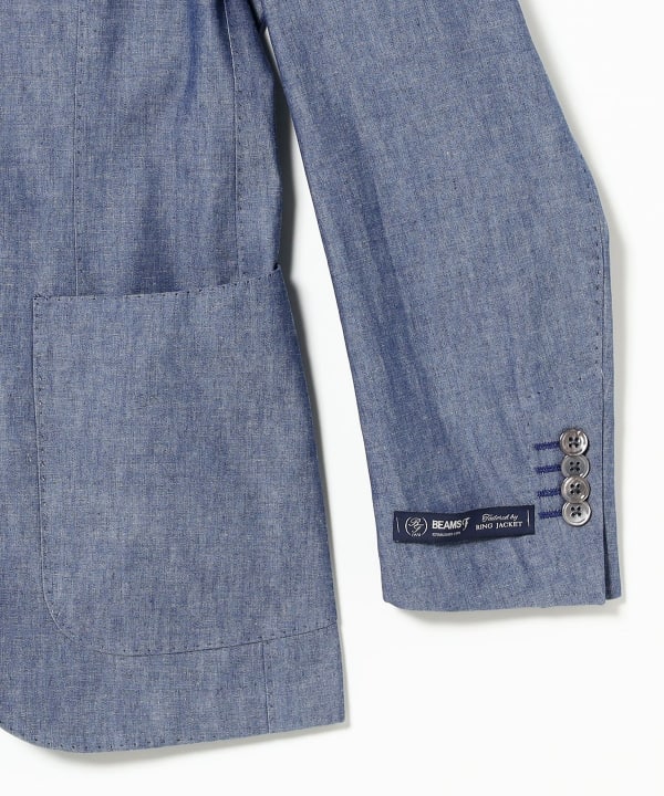 BEAMS F（ビームスF）NEW EASY コットン シャンブレー ジャケット