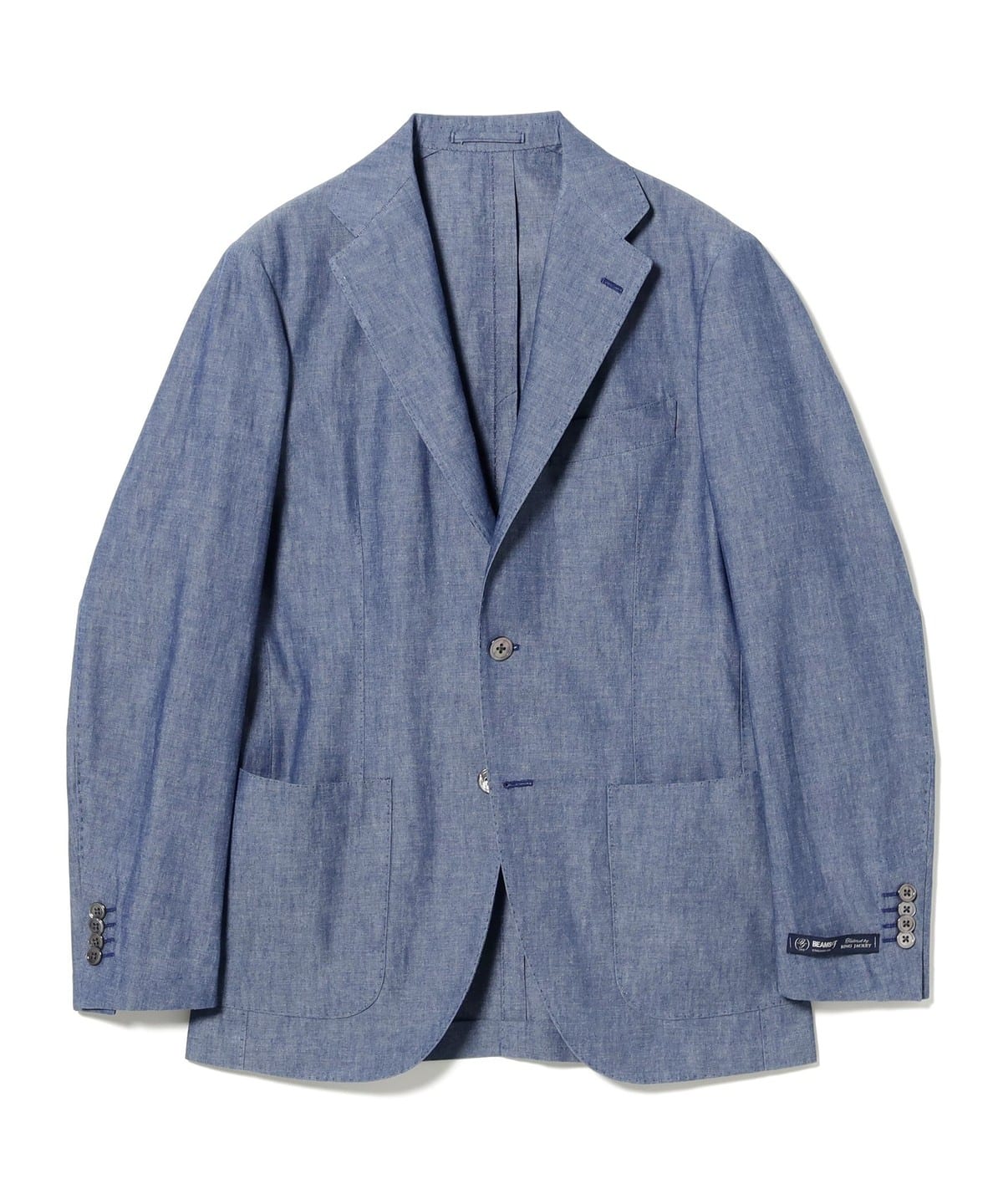 BEAMS F ビームスF シャンブレージャケット48コットン インディゴ日本製 BEAMS F（ビームスF）NEW EASY コットン シャンブレー ジャケット