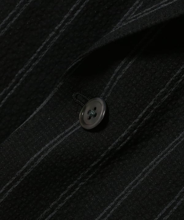 未使用タグ付　ビームス　テーラードジャケット　シアサッカー　洗濯可能　黒 BEAMS F（ビームスF）NEW EASY SUBALPINO シアサッカー