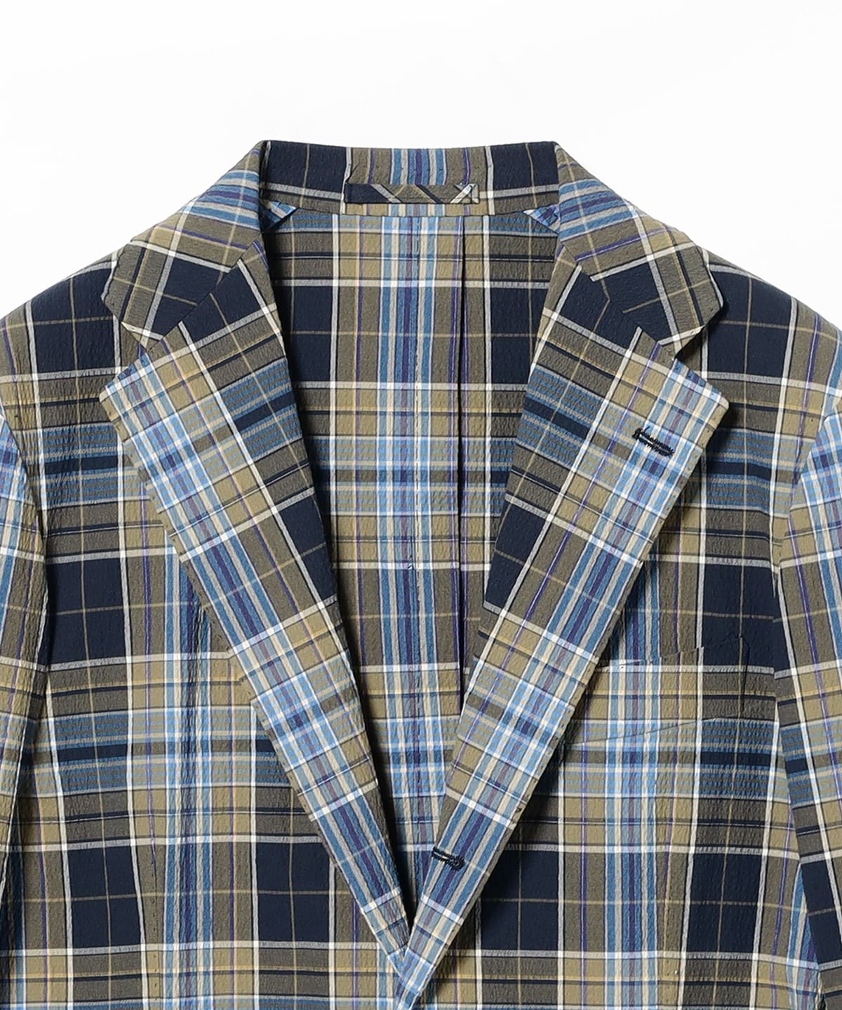 BEAMS F（ビームスF）NEW EASY ZANIERI タータンチェック シアサッカー