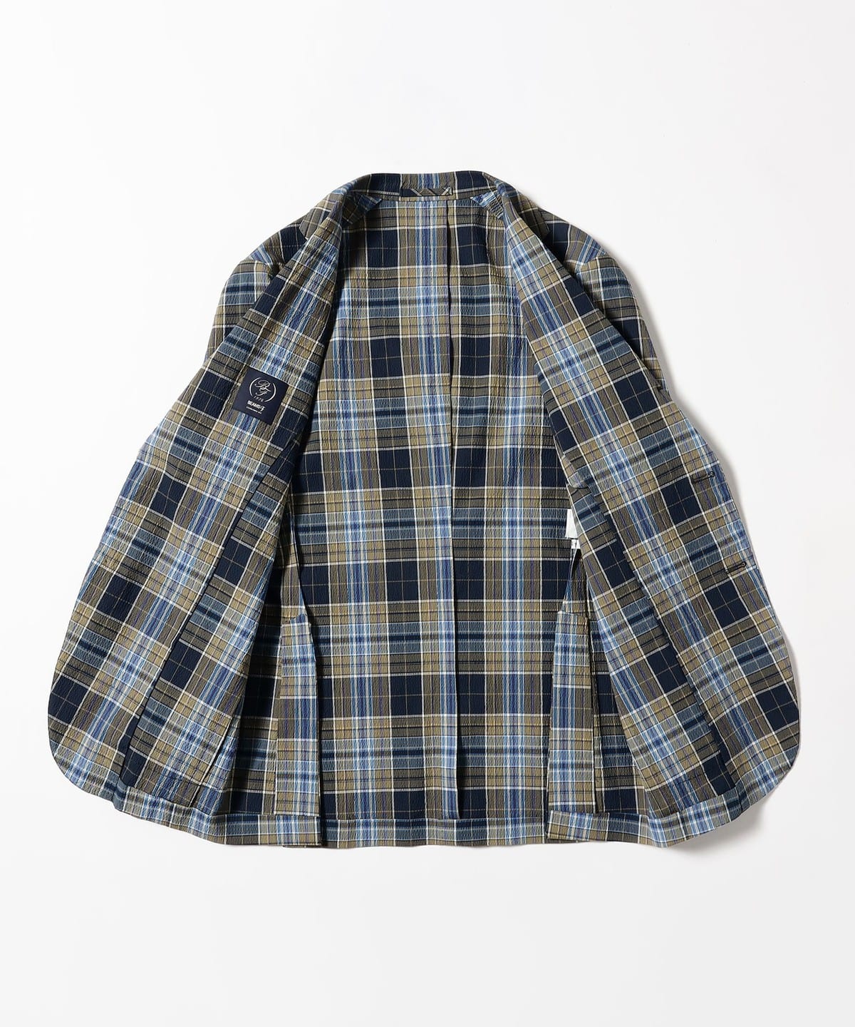 BEAMS F（ビームスF）NEW EASY ZANIERI タータンチェック シアサッカー