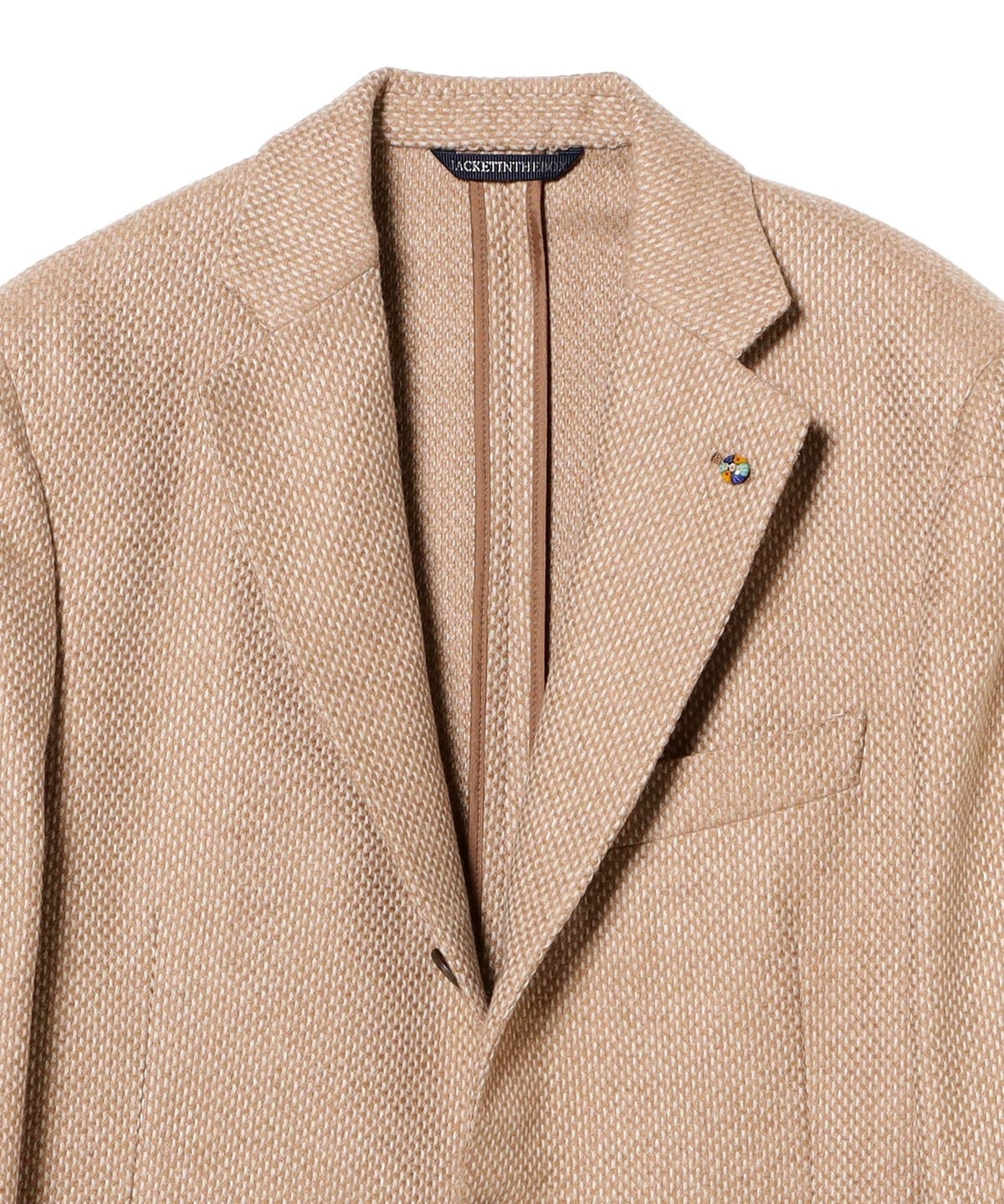 美品 Belvest BEAMS F別注 テーラードジャケット 50 ベージュ BEAMS F（ビームスF）【別注】Belvest / JACKET IN THE BOX カシミヤ