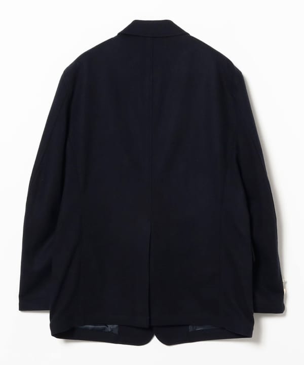 【極美品】ビームスFネイビー秋冬用 ウールジャケット BEAMS F（ビームスF）NEW EASY ANGELICO リネンウール ソリッド