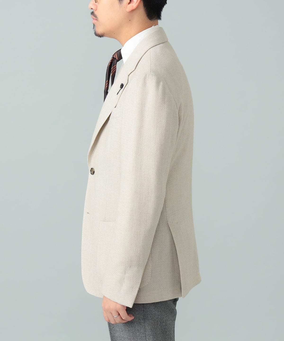 BEAMS F（ビームスF）LARDINI / ROMA ミックスファブリック バスケット