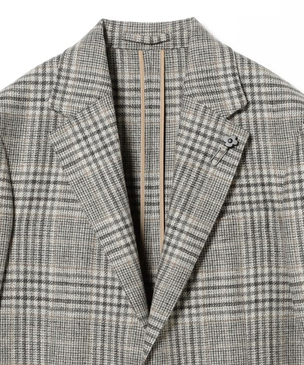 <極美品>LARDINI × BEAMS F カシミヤ ジャケット サイズ42 BEAMS F（ビームスF）LARDINI / ROMA ウールカシミヤ グレン
