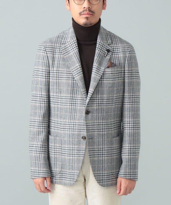 BEAMS F（ビームスF）LARDINI / ROMA ウールカシミヤ グレンチェック