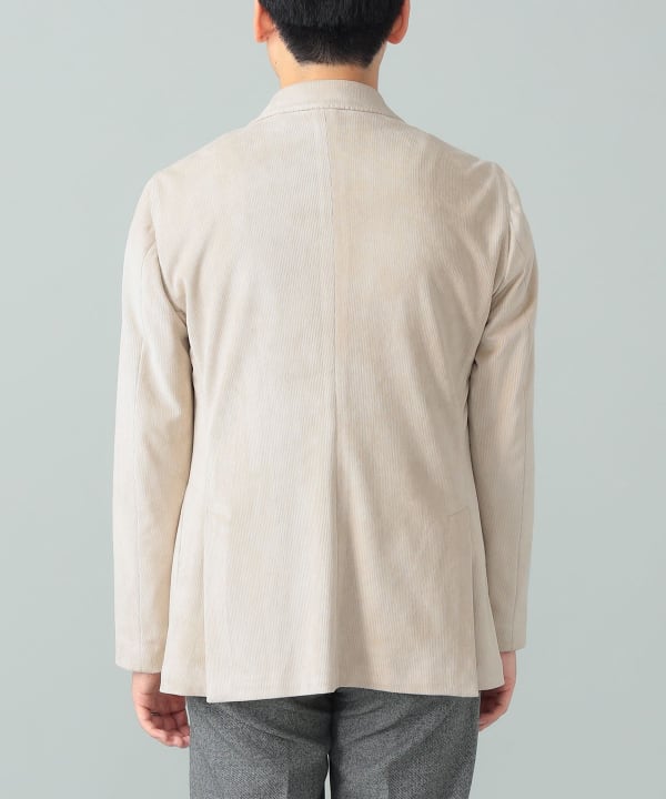 finjack ベージュ ダブルブレストジャケット BEAMS F（ビームスF）【別注】Finjack / ポリエステル ジャージ ダブル