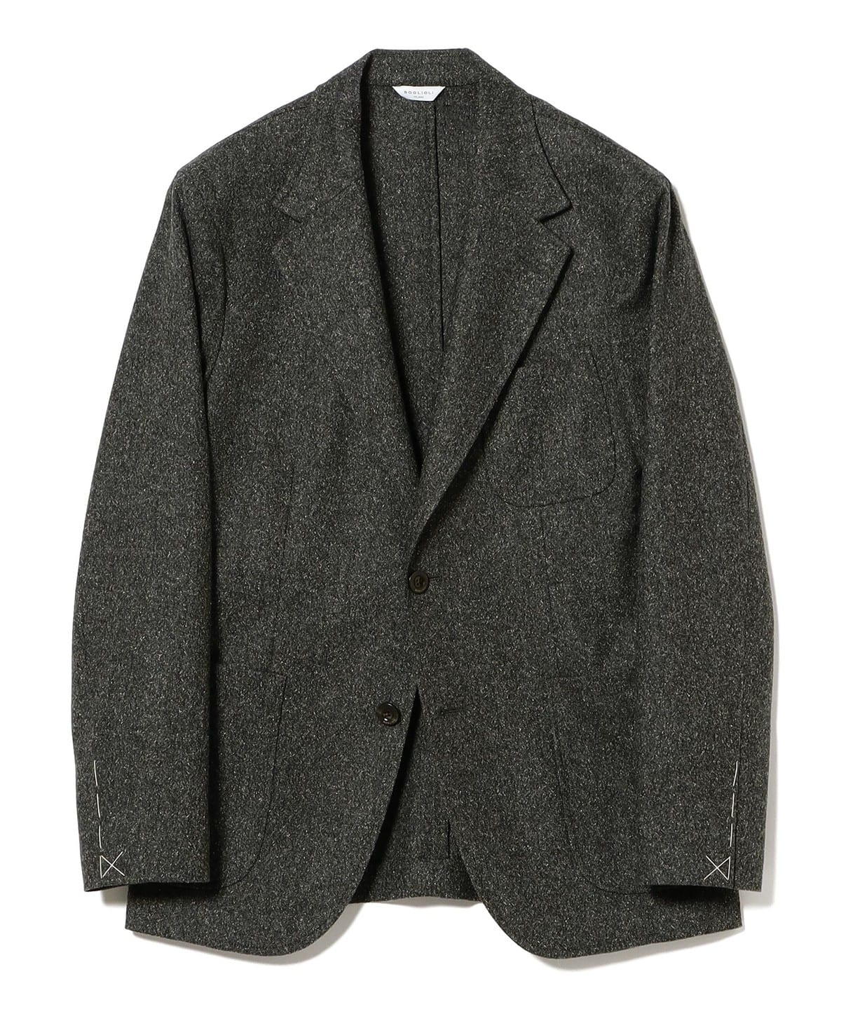 【別注】BOGLIOLI ボリオリ / WINDSOR ミックスファブリック ホームスパン ジャケット ジャケット MEN CHARCOAL. G/870 48 【別注】BOGLIOLI ボリオリ / WINDSOR ミックスファブリック ホームスパン ジャケット ジャケット MEN CHARCOAL. G/870 48