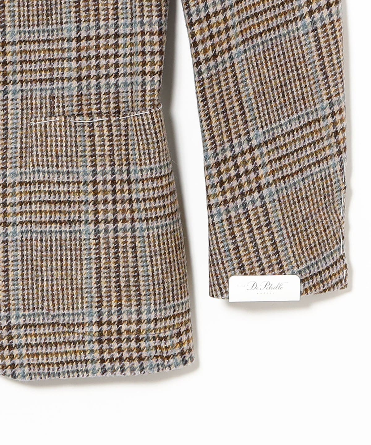 J7100 超美品 デペトリロ グレンプレイドツイードジャケット ブラウン 46 J7100 超美品 デペトリロ グレンプレイドツイードジャケット ブラウン