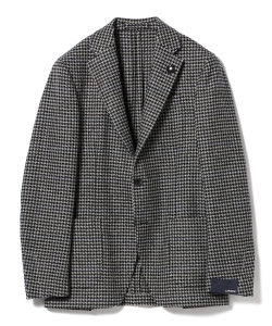 ▲LARDINI / EASY ハウンドトゥース+ウインドウペーン 3ボタンジャケット