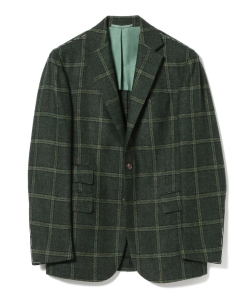 ▲Stile Latino / メランジ ウインドウペーン 3ボタンジャケット