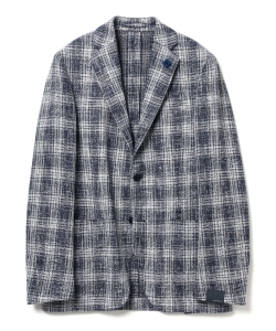 ▲LARDINI / EASY メランジチェック ジャケット