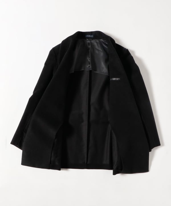 Le Barche / Santa lucia コットンシルク ショールカラー ベルテッド ジャケット