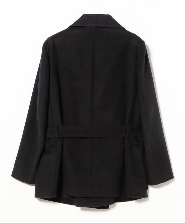 Le Barche / Santa lucia コットンシルク ショールカラー ベルテッド ジャケット