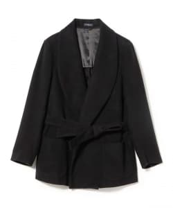 Le Barche / Santa lucia コットンシルク ショールカラー ベルテッド ジャケット