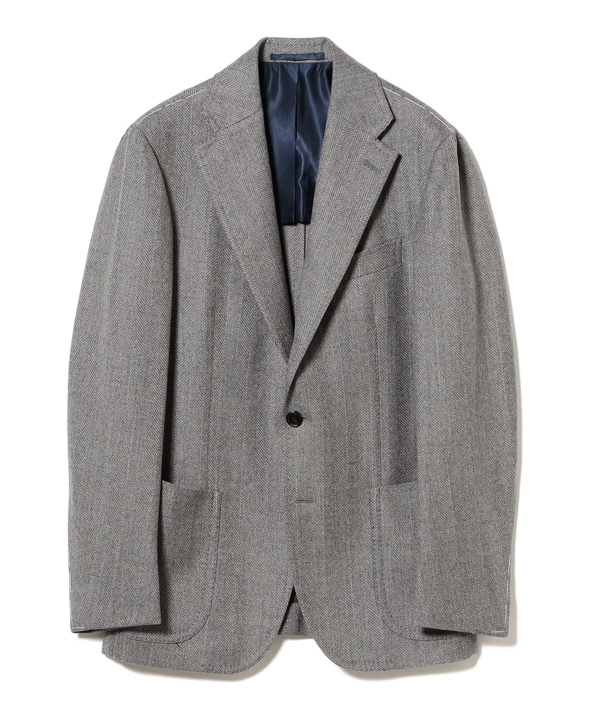 【BEAMSF】FERLA　ヘリンボーンジャケット　44 冬でも軽やかに纏うヘリンボーンジャケット＜BEAMS F＞＜Loro Piana
